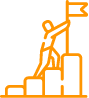 Ícono hombre escalando
